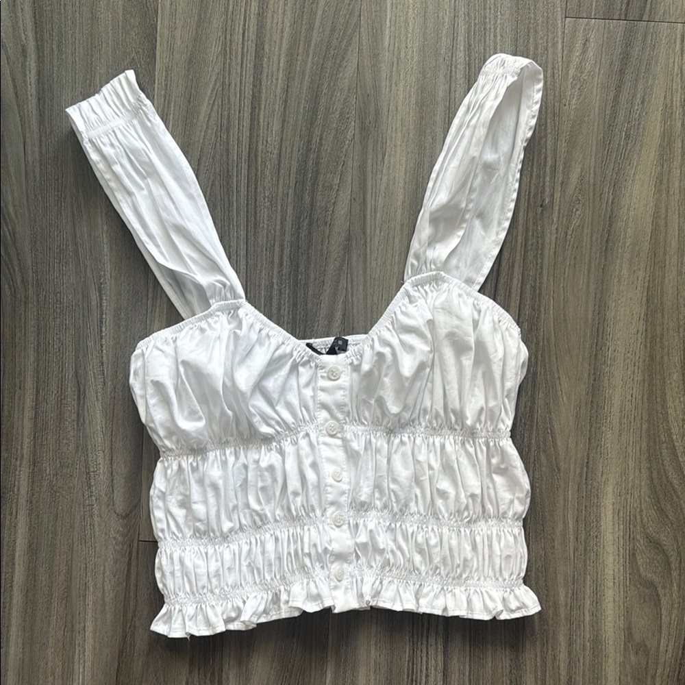 White Zara Sleeveless Women's Top